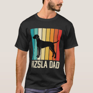 Retro Vizsla Dad Dog Silhouette T-Shirt