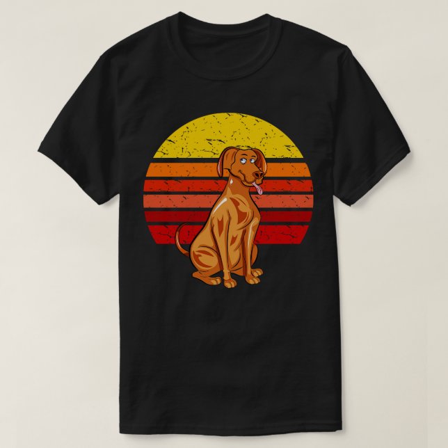 Retro Vizsla Dog T-Shirt (Design Front)