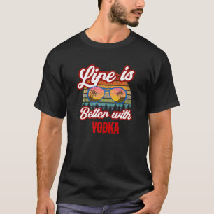 Retro Vodka Sunset With Vodka T-Shirt
