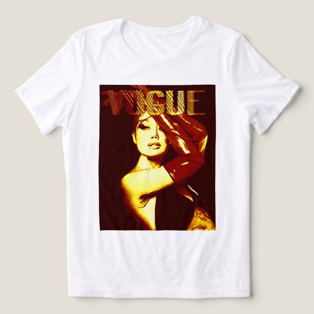 Retro Vogue “Striking a Pose” Tri‑Blend Shirt  (Design Front)