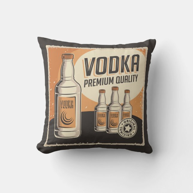 Retro Voka party Throw Pillow (Front)
