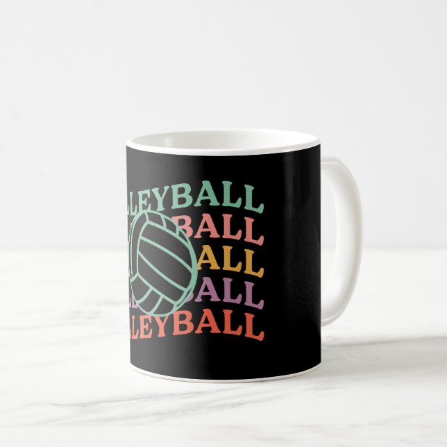 Retro Volleyball Sport Coffee Mug (Front Right)