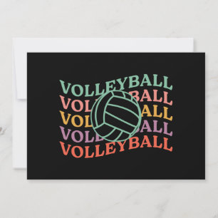 Retro Volleyball Sport Invitation