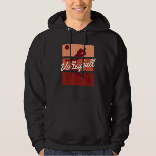 Retro Volleyball Sport Player Coach Vintage Beach Hoodie