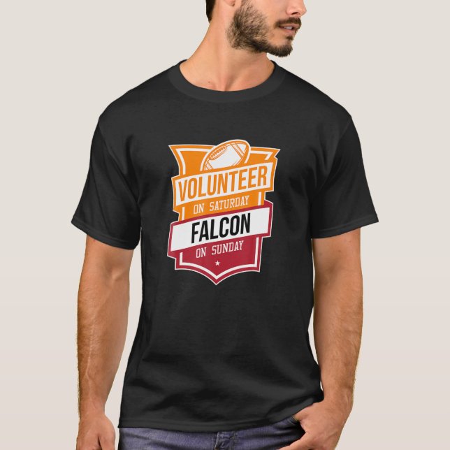 Retro Volunr On Saturday Falcon On Sunday Georgia T-Shirt (Front)