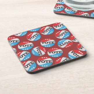 Retro Vote Badge Coaster