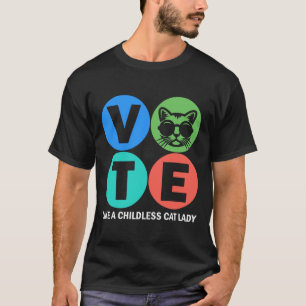 Retro Vote Like A Childless Cat Lady Is Voting Kam T-Shirt