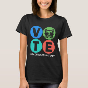 Retro Vote Like A Childless Cat Lady Is Voting Kam T-Shirt
