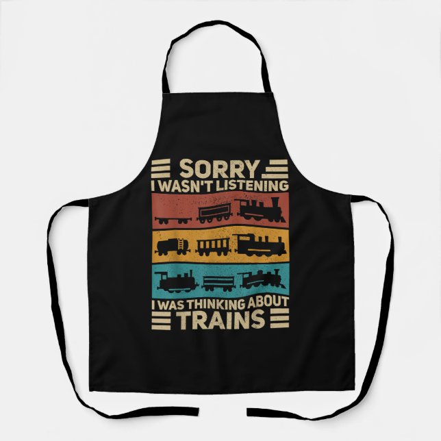 Retro Wagon Train Lover Model Railroad Conductor F Apron (Front)