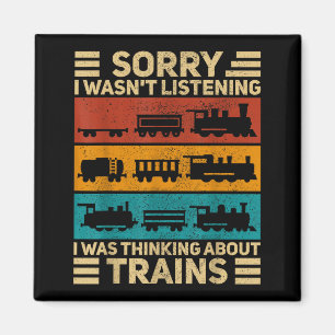Retro Wagon Train Lover Model Railroad Conductor F Magnet