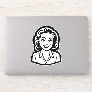 Retro Waitress Sticker
