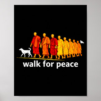 Retro walk for peace  poster
