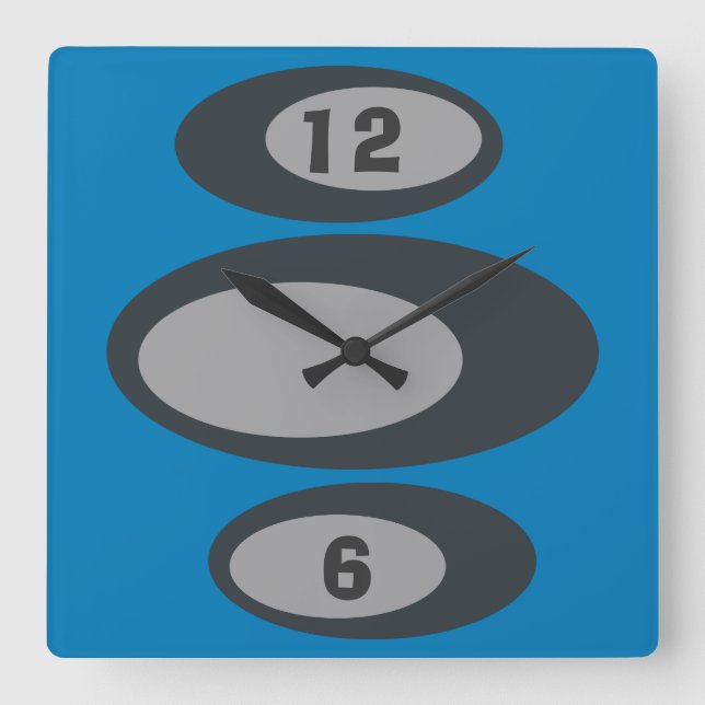 Retro Wall Clock - Changeable Background Colour! (Front)