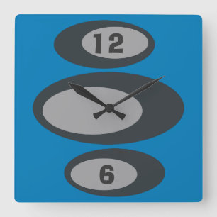 Retro Wall Clock - Changeable Background Colour!