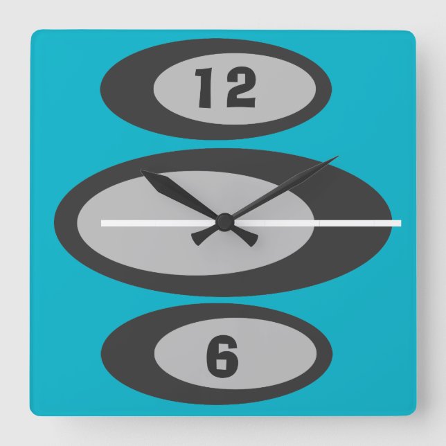 Retro Wall Clock - Custom Background Colour! (Front)