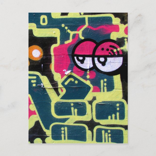 retro wall eyes postcard (Front)