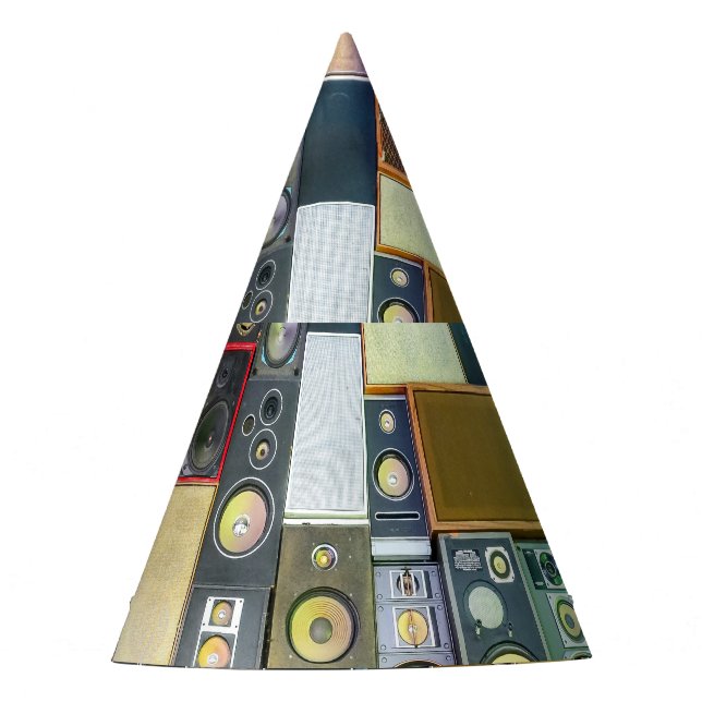 Retro Wall-Hung: Vintage Speaker Design Party Hat (Front)