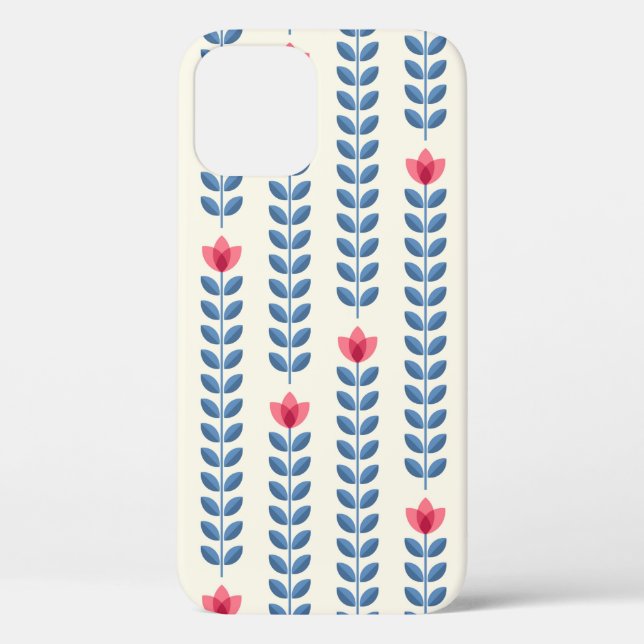 Retro wallpaper - floral pattern with abstract sca Case-Mate iPhone case (Back)