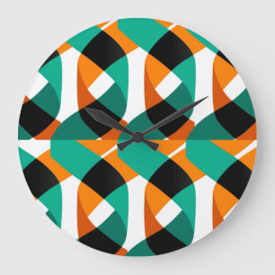 Retro Wallpaper: Vintage Design Large Clock