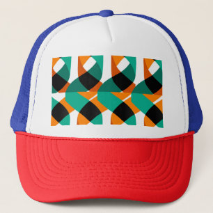 Retro Wallpaper: Vintage Design Trucker Hat