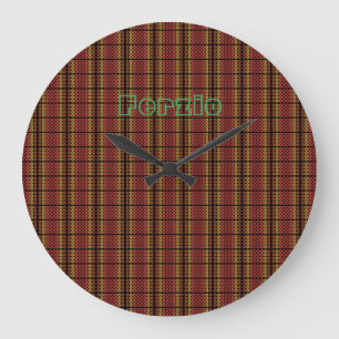 Retro Warm Circles Large Clock