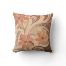 Retro Warm Floral Pillow