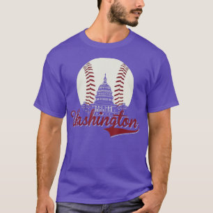 Retro Washington DC Baseball National Mall Silhoue T-Shirt