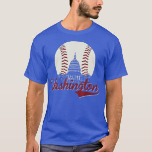 Retro Washington DC Baseball National Mall Silhoue T-Shirt