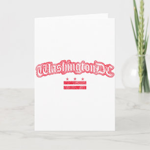 Retro Washington Dc Flag Souvenir  Card