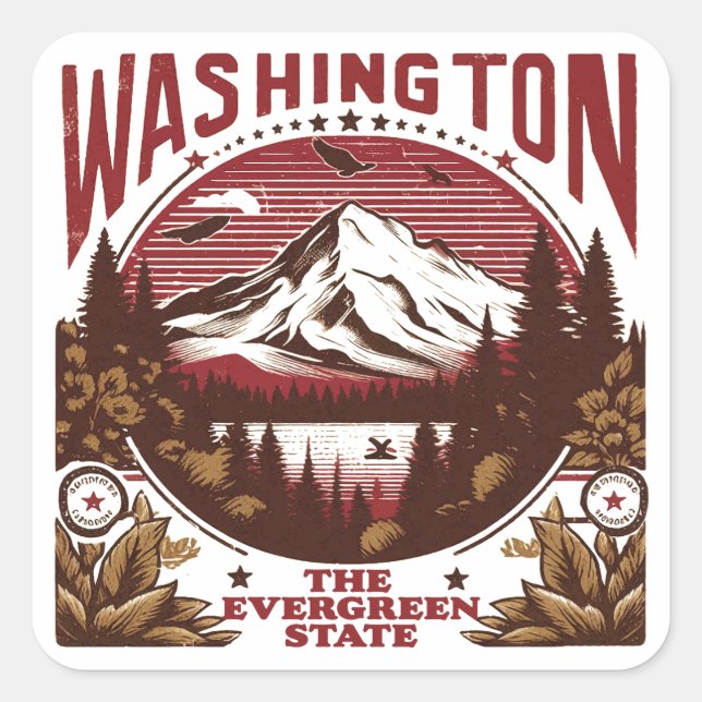 Retro Washington Square Sticker (Front)