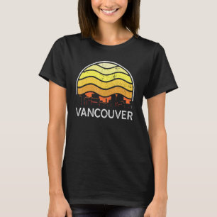 Retro Washington Vancouver Visitors Skyline Vintag T-Shirt