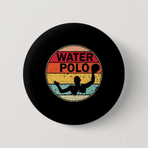 Retro Water Polo - Vintage H2 Polo Waterpolo 6 Cm Round Badge
