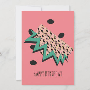 Retro Watermelon Seeds Pair Happy Birthday Card