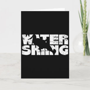 Retro Waterskiing Vintage Water Ski Skiing Sport W Card