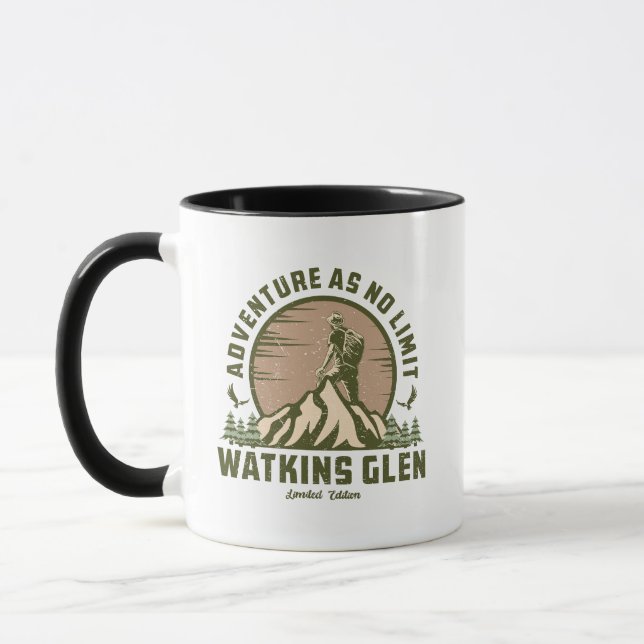 Retro Watkins Glen Hike  Mug (Left)