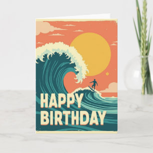 Retro Wave Birthday Card