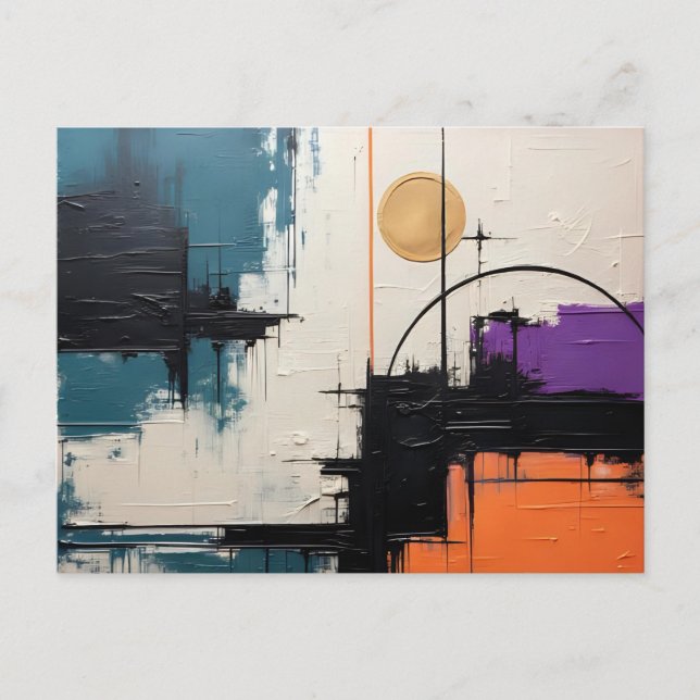 Retro Wave Design 03 Postcard (Front)