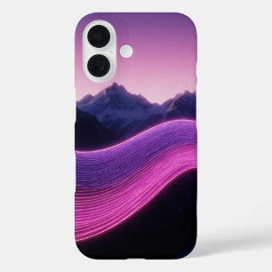 Retro Wave Mountains iPhone 16 Case