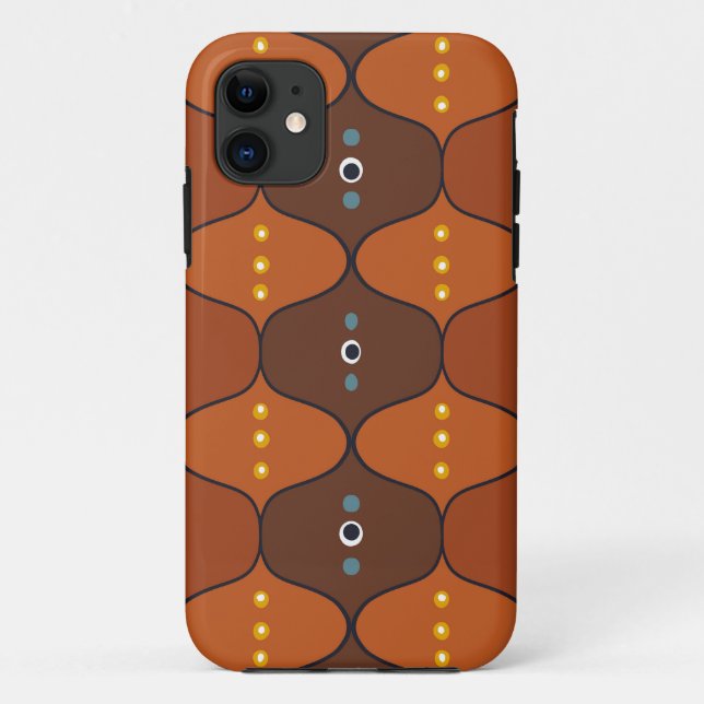 Retro Wave Orange Case-Mate iPhone Case (Back)
