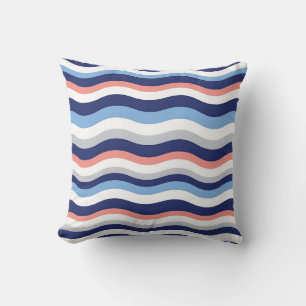 Retro Wave Stripes Pattern Cushion