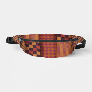 Retro Waves and Geometric Midcentury Pattern Bum Bags