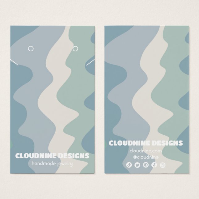 Retro Waves Earring Necklace Jewellery Display Car (Front & Back)