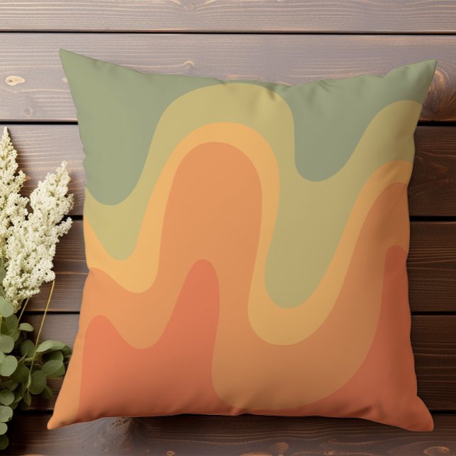 Retro Wavy Abstract Cushion (Creator Uploaded)