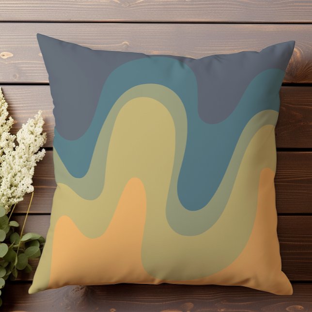 Retro Wavy Abstract III Cushion (Creator Uploaded)