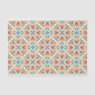 Retro Wavy Abstract Pattern Decoupage Tissue Paper
