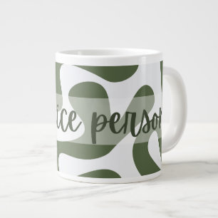 Retro Wavy 'Be A Nice Person' Jumbo Mug