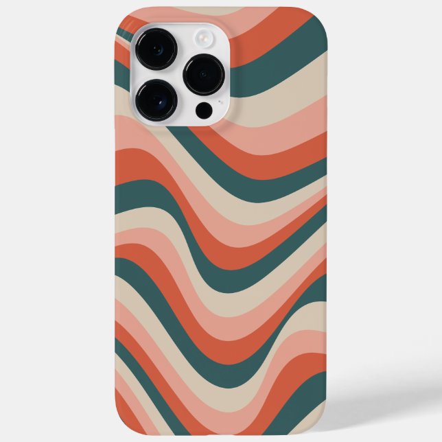 Retro Wavy Colourful Stripe Groovy Pattern Case-Mate iPhone Case (Back)