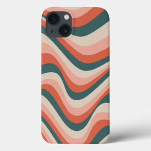 Retro Wavy Colourful Stripe Groovy Pattern iPhone 13 Case