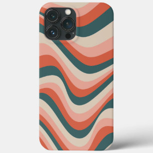 Retro Wavy Colourful Stripe Groovy Pattern iPhone 13 Pro Max Case