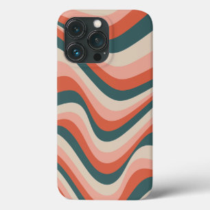 Retro Wavy Colourful Stripe Groovy Pattern iPhone 13 Pro Case